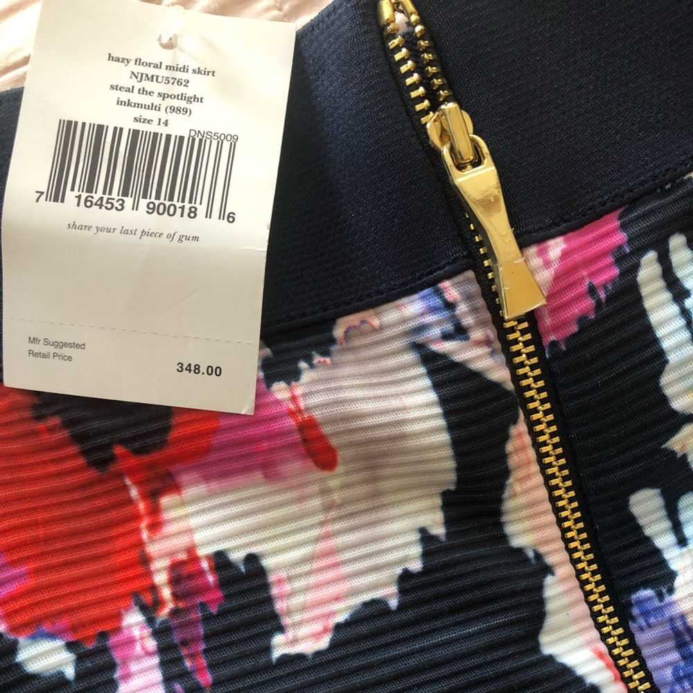 Kate Spade Hazy Floral Midi Skirt Sz.14 NWT - Picture 5 of 6